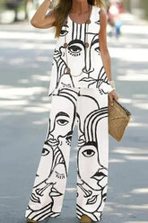 Conjunto de dos piezas de camiseta y pantalón sin mangas de verano informal